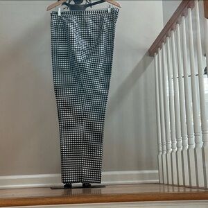 Ralph Lauren Black and White Gingham Silk Slacks